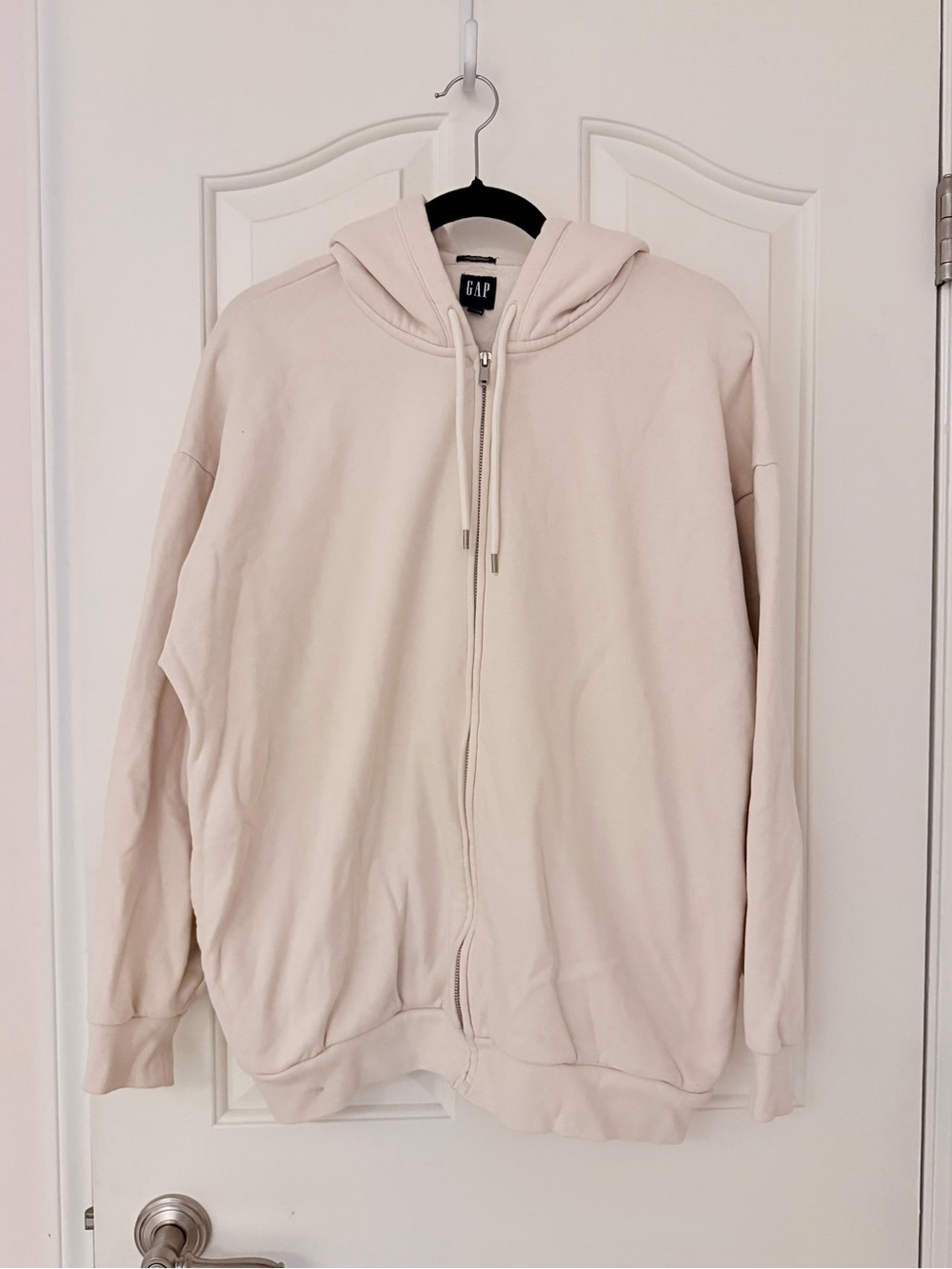 Gap Vintage Soft Oversized Zip up Hoodie in Oyster Beige Size Small